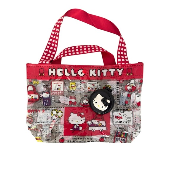 Hello Kitty Transparent Tote Bag with Red Accents and a Hello Kitty Travel Brush - Picture 5 of 5